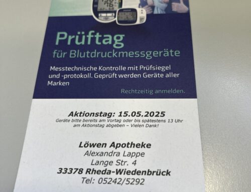 Prüftag für Blutdruck-Messgeräte am 15. Mai 2025